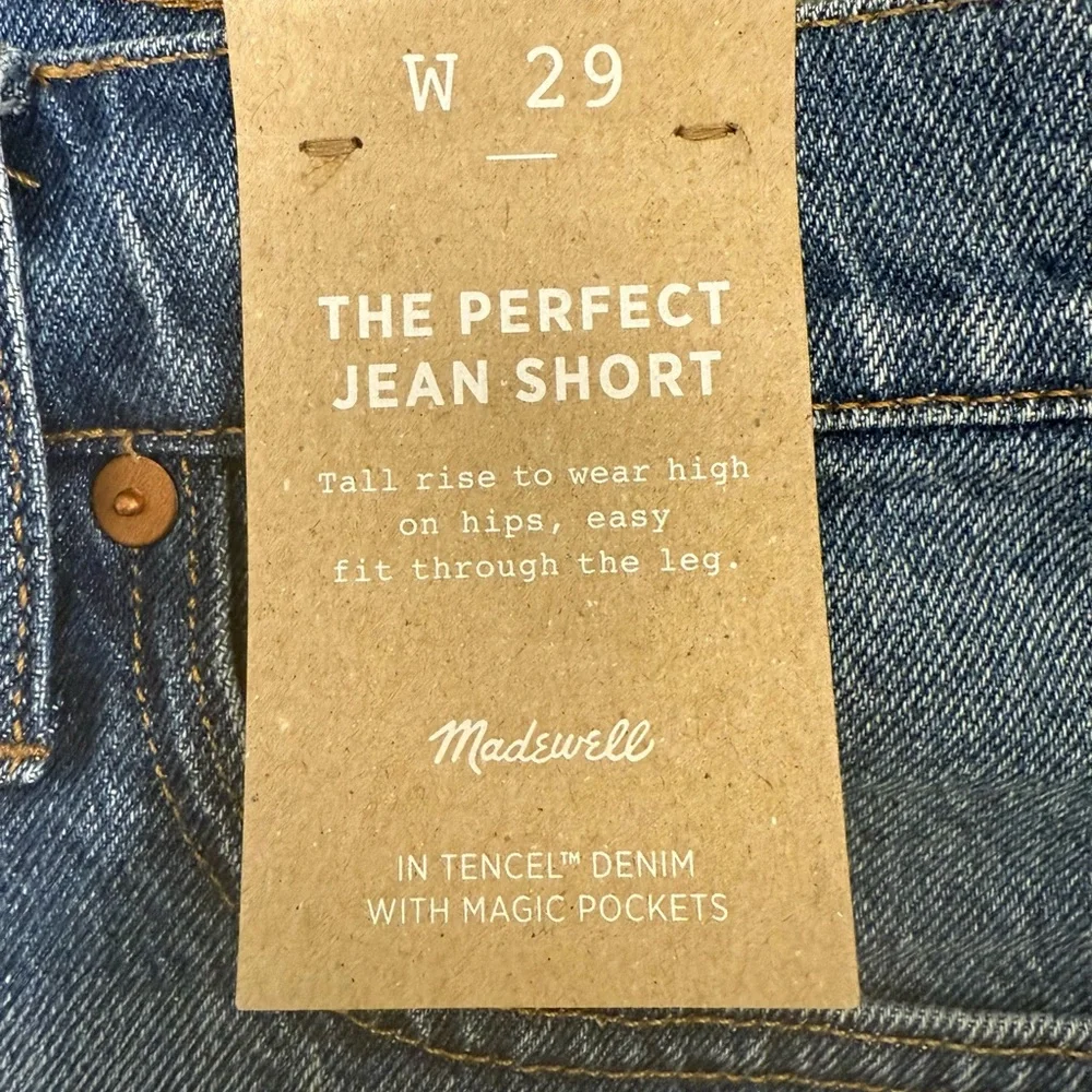 Madewell The Perfect Vintage Jean Short Size 29 NWT - Picture 8 of 9